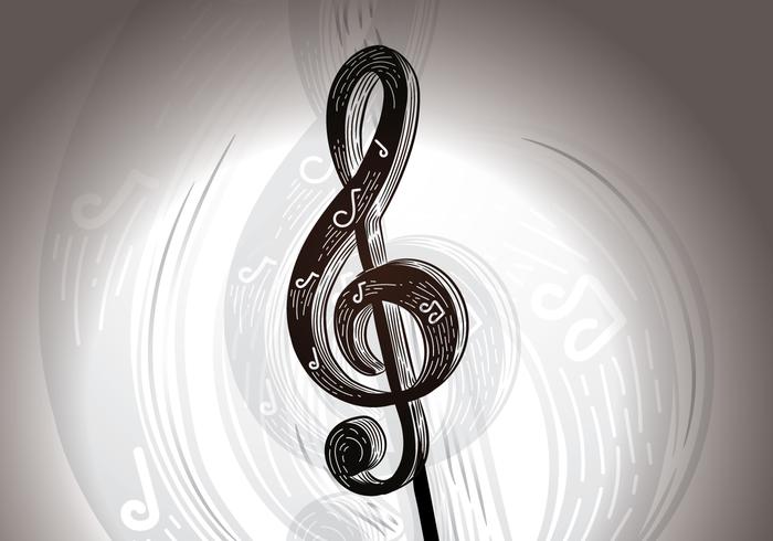 Free Musical Notation Key Vector Illustration