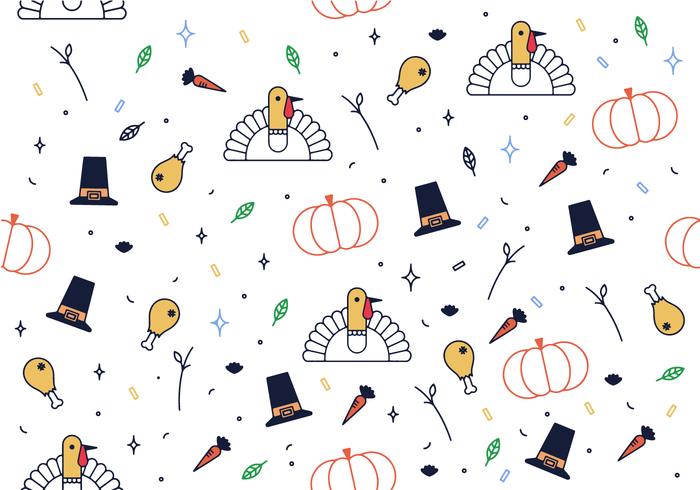 Free Thanks Giving Pattern Vector