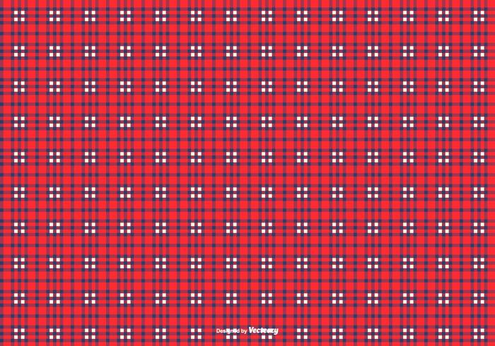 BlueRed Flannel Pattern Background vector