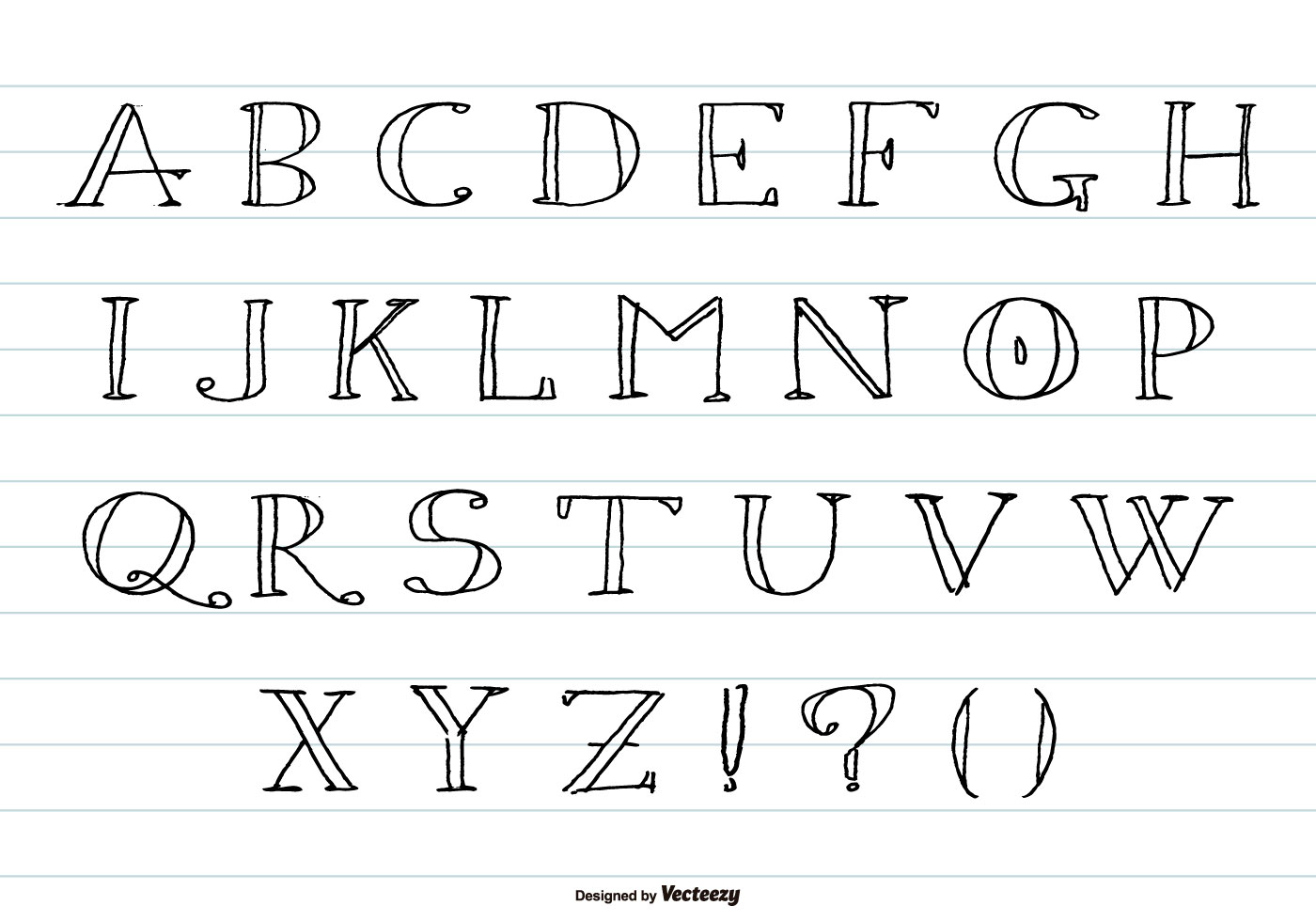 Hand Drawn Sketchy Alphabet Collection 141212 Vector Art at Vecteezy
