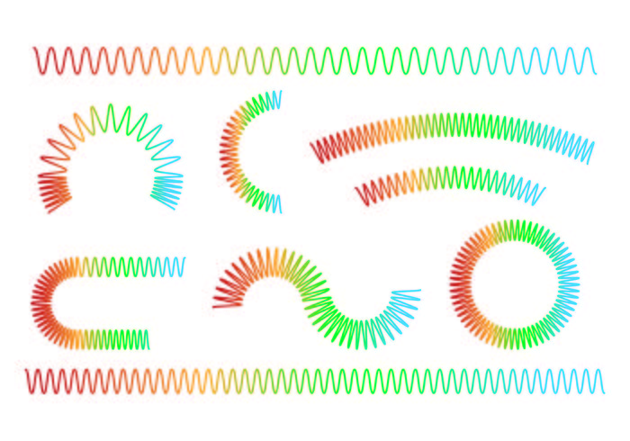 Set Of Slinky Icon vector