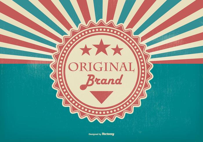 Retro Promotional Original Brand Illustration vector