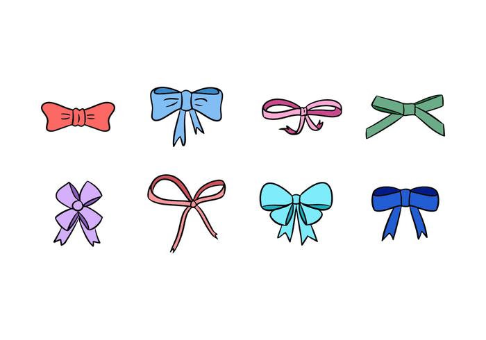 Hair Ribbon Vector Pack