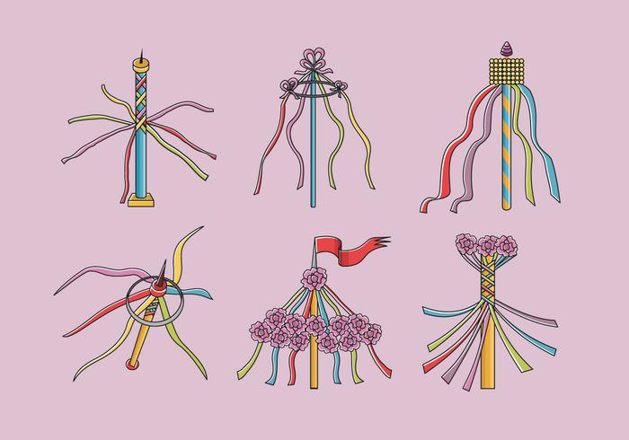 Colorful Maypole Folk Festival Vector Colorful Maypole Folk Festival Vector