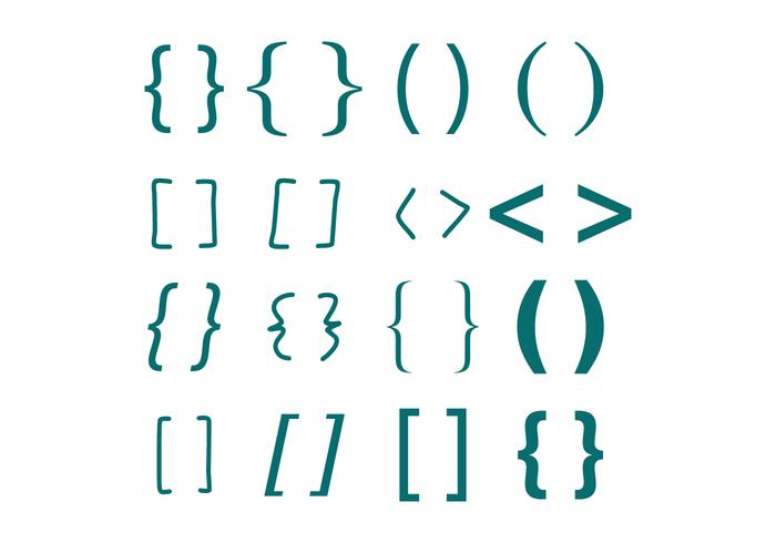 Turquoise Brackets vector