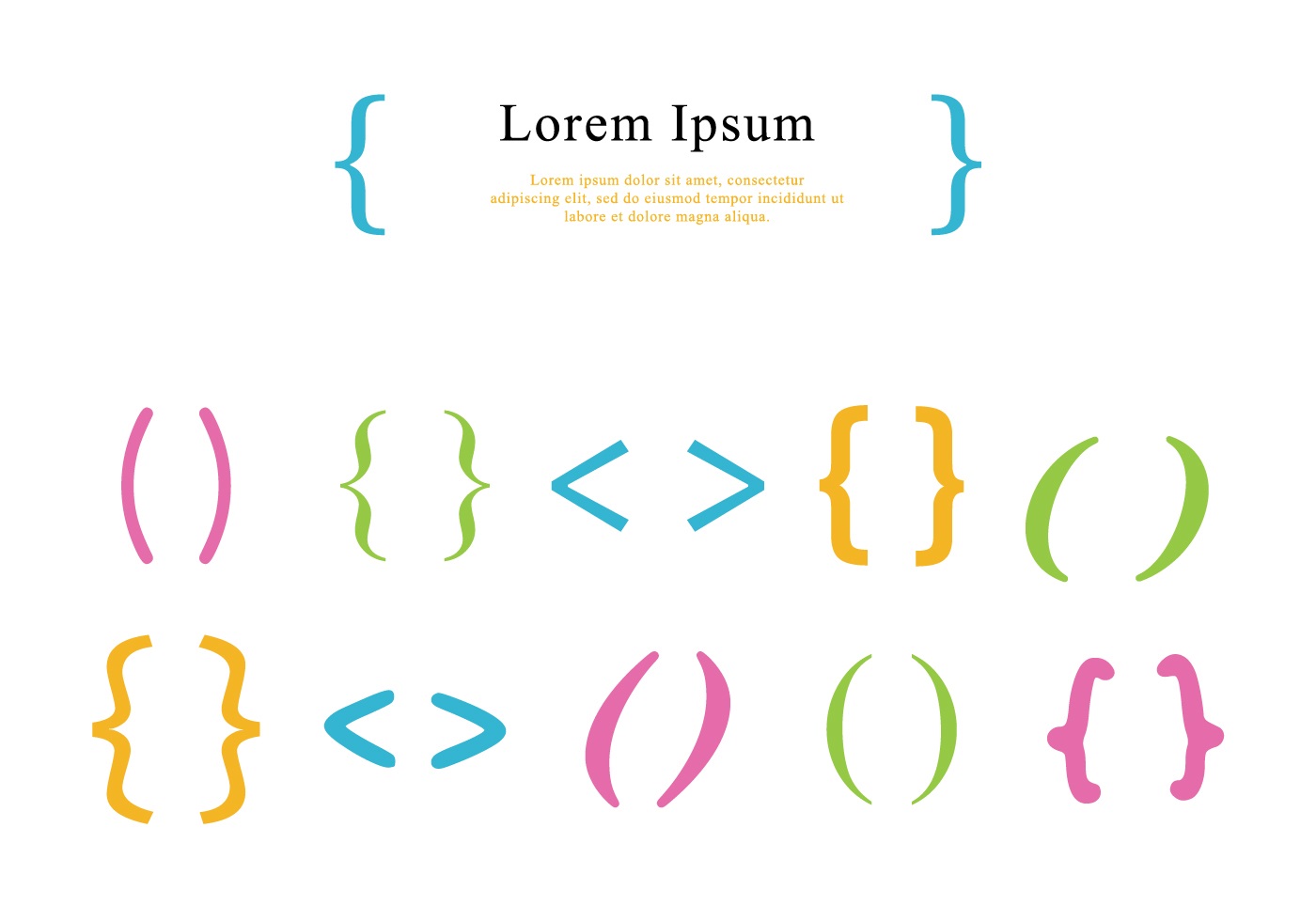 Bracket Vector Pack 141458 Vector Art at Vecteezy