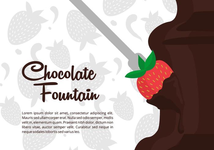 Fuente de chocolate de fondo vector