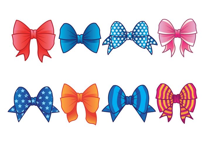 Hair Ribbon Vector Icons Hair Ribbon Vector Icons