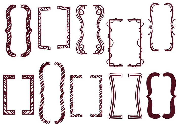 Free Funky Brackets Vectors