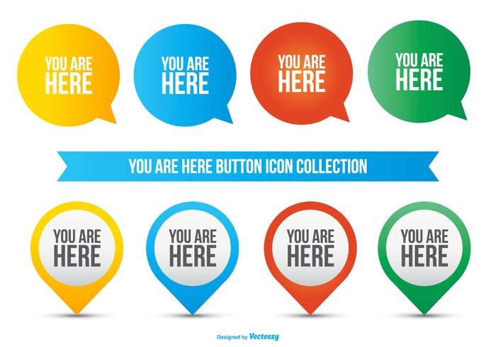 You Are Here Icon Collection vector