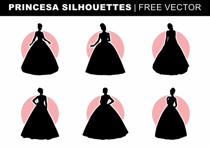 Princesa Silhouettes Free Vector