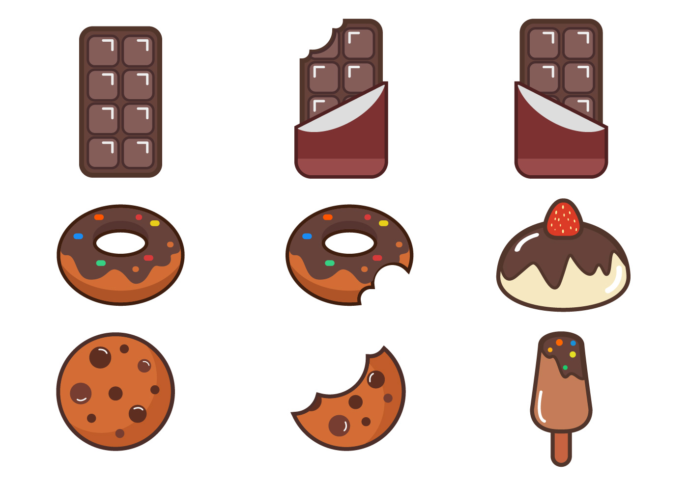 Download Chocolate Vector Item Pack - Download Free Vectors ...