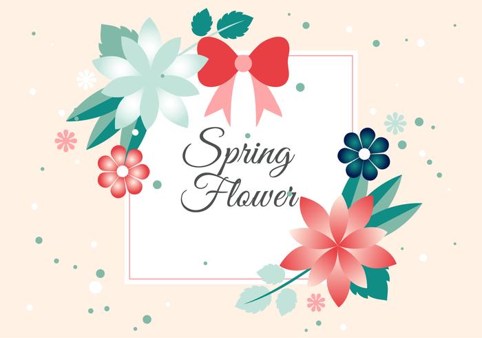 Tarjeta de felicitación de la flor libre del vector
