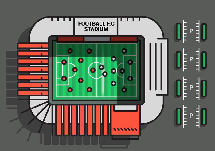 Ilustración del vector campo de fútbol