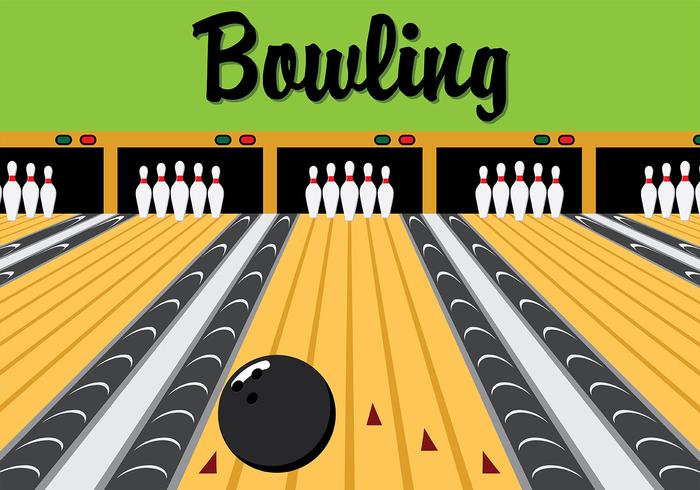 Retro Bowling Lane Vector