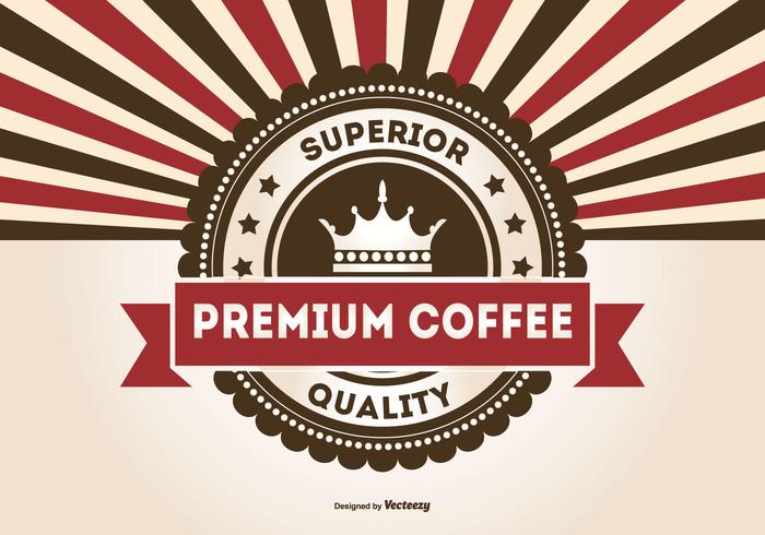 Retro Promotional Premium Coffee Illustration Retro Promotional Premium Coffee Illustration