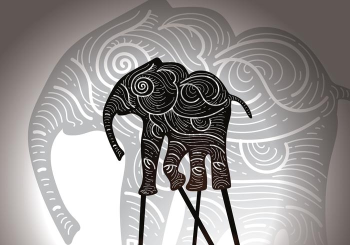 Free Elephant Shadow Puppet Vector Illustration Free Elephant Shadow Puppet Vector Illustration