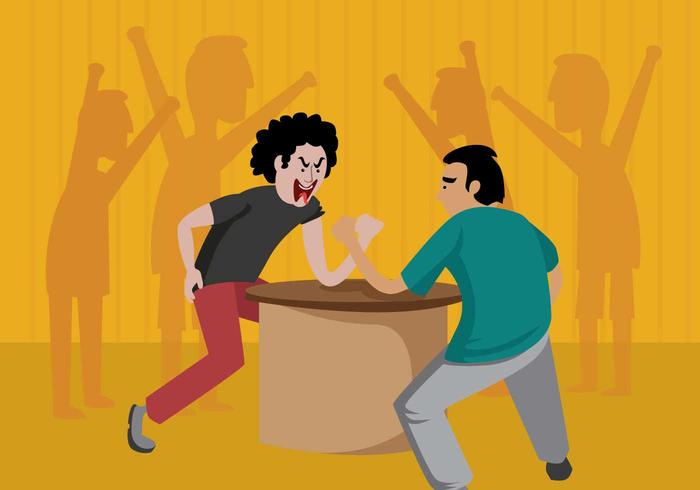 Free Arm Wrestling Illustration Free Arm Wrestling Illustration