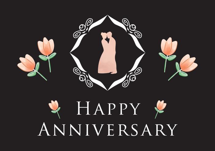 Simple Anniversary Card Vector Simple Anniversary Card Vector