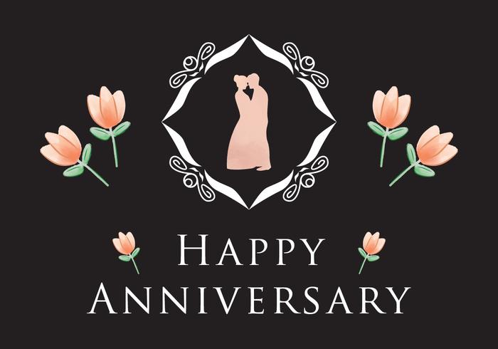 Simple Anniversary Card Vector 