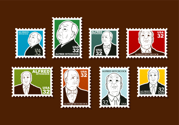 Hitchcock Stamps Vector