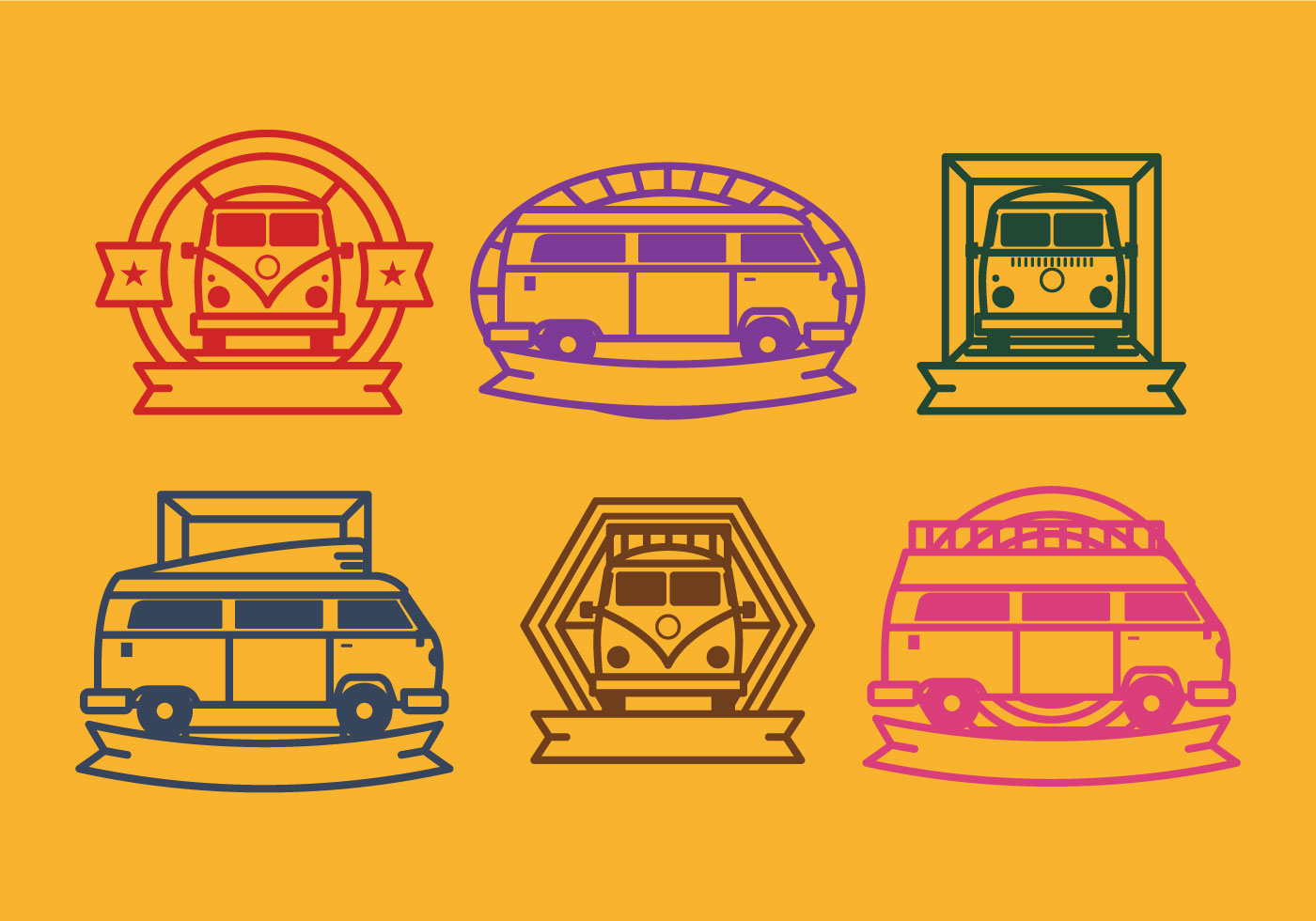 Download VW camper vector - Download Free Vectors, Clipart Graphics ...