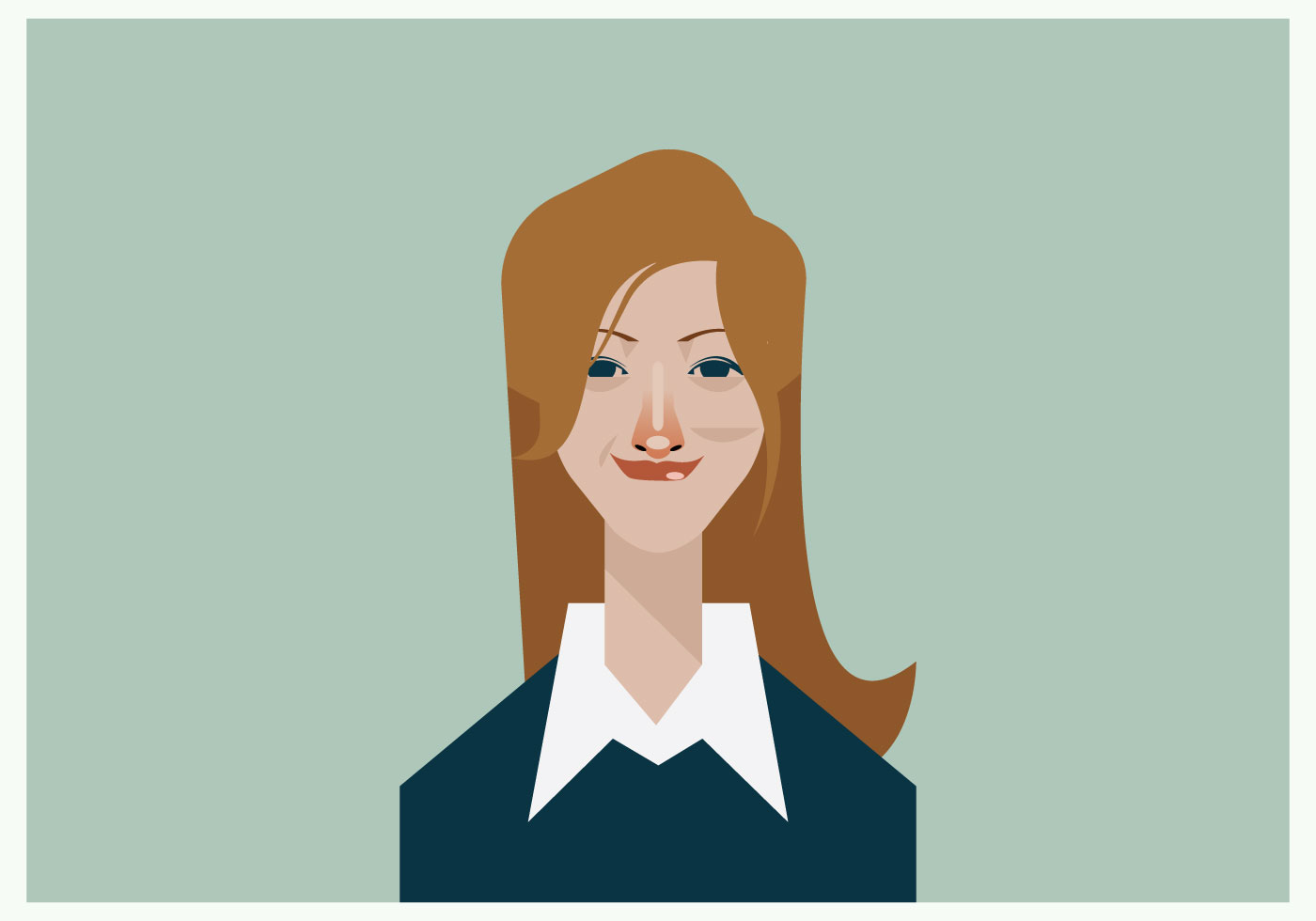 Download Headshot of Smiling Beautiful Employee Vector - Download ...
