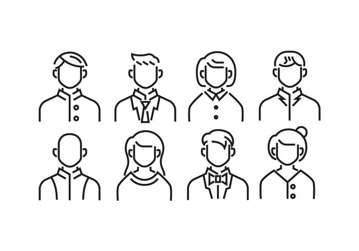 Default Avatar Headshot Icons vector