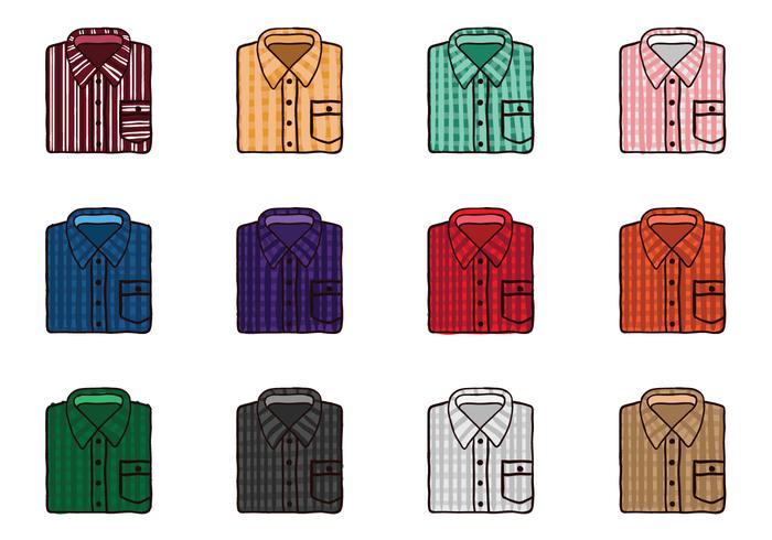 Folded Flannel Shirt Vectors