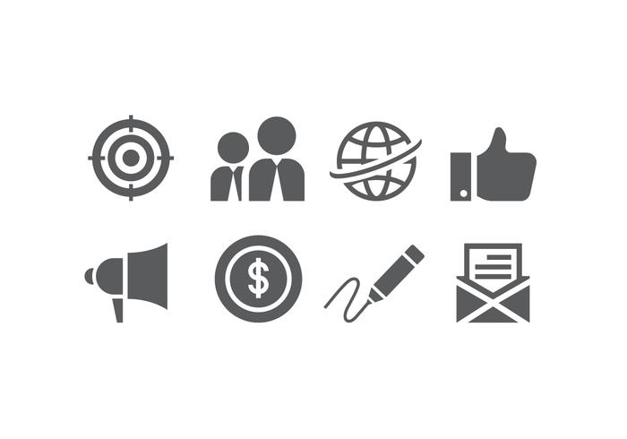 Flat business icons vector