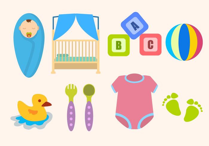 Flat Baby Essential Vectors