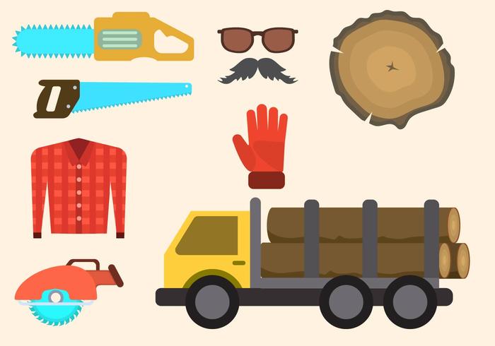 Flat Lumberjack Vectors