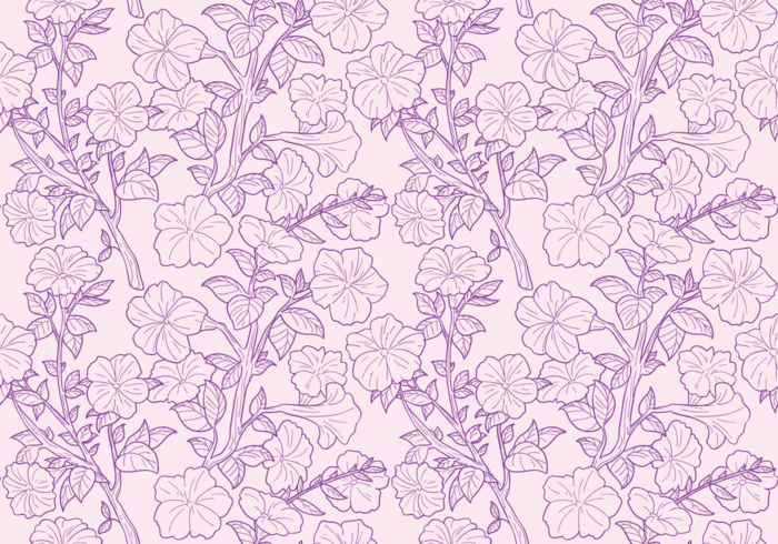 Petunia Seamless Patterns vector