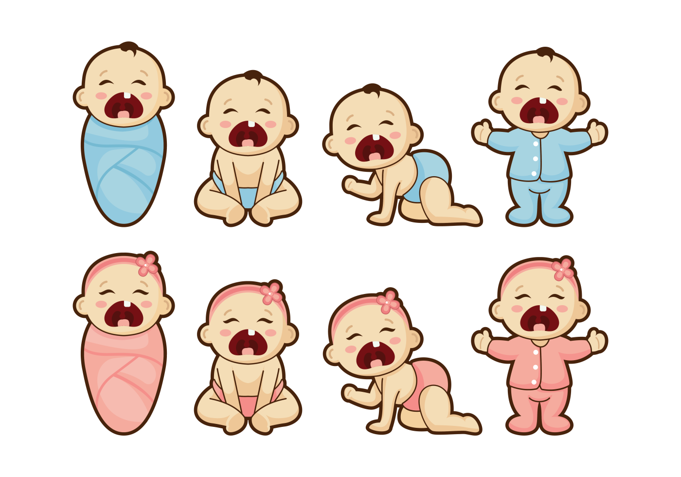 Crying Baby Cartoon Vector  Download Free Vector Art, Stock Graphics \u0026 Images