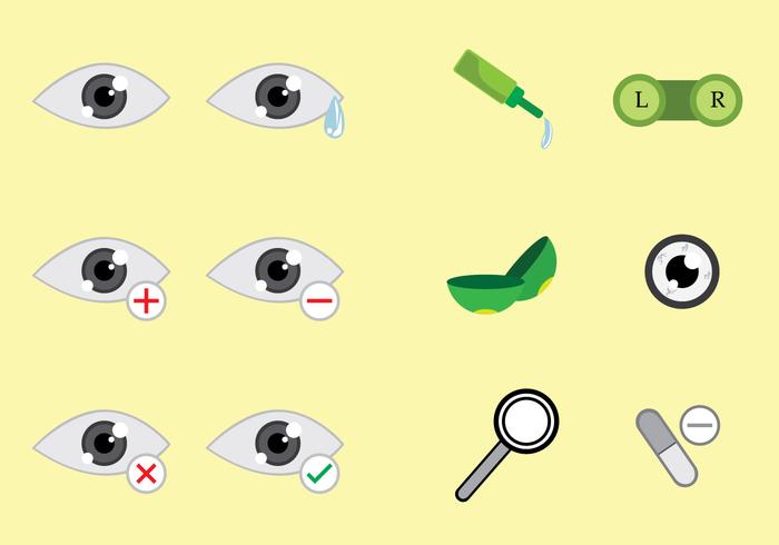 Optometry Icons Vectors 