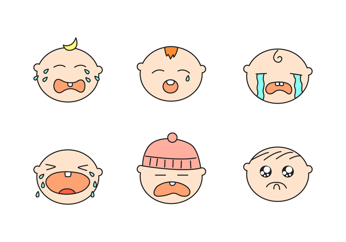 Download Cute Crying Baby Vector - Download Free Vectors, Clipart ...