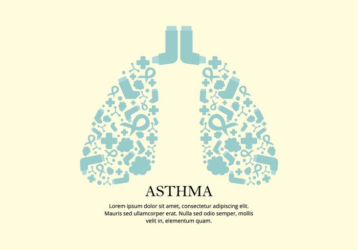 Asthma Remedy Vector Background