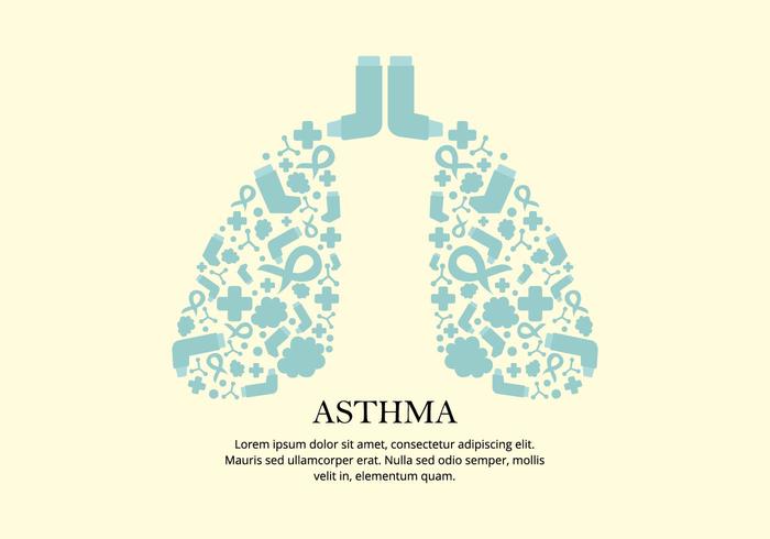 Asthma Remedy Vector Background