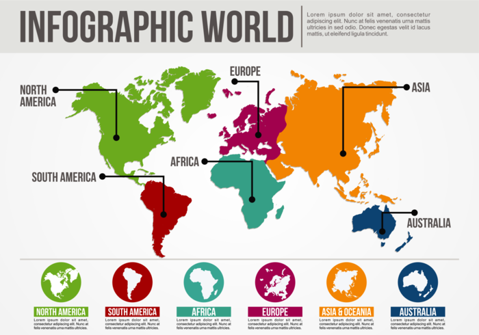 Mapa Mundi Infografía vector