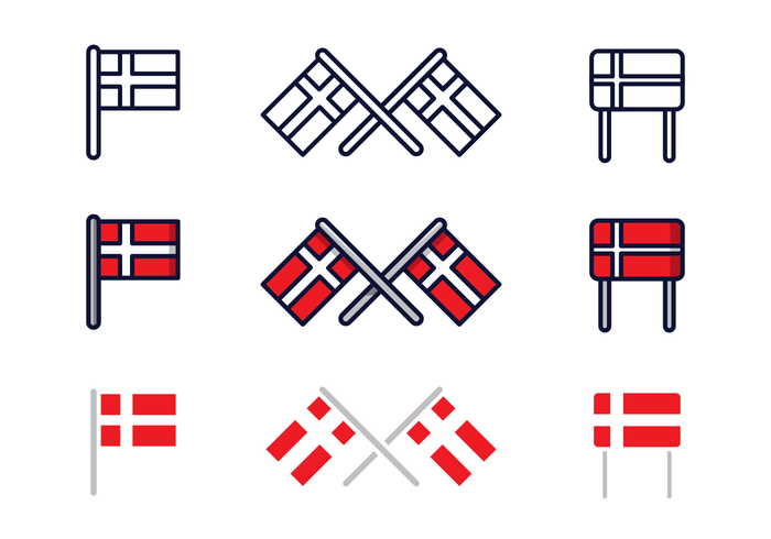 Vectoriales sin bandera danesa vector