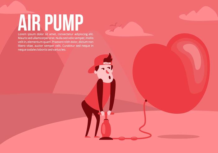 Love Air Pump Background vector