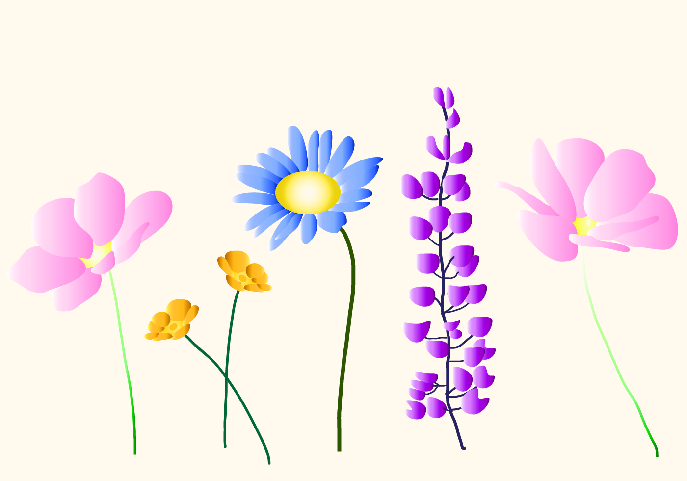 Download Wild Flowers Vectors - Download Free Vector Art, Stock ...