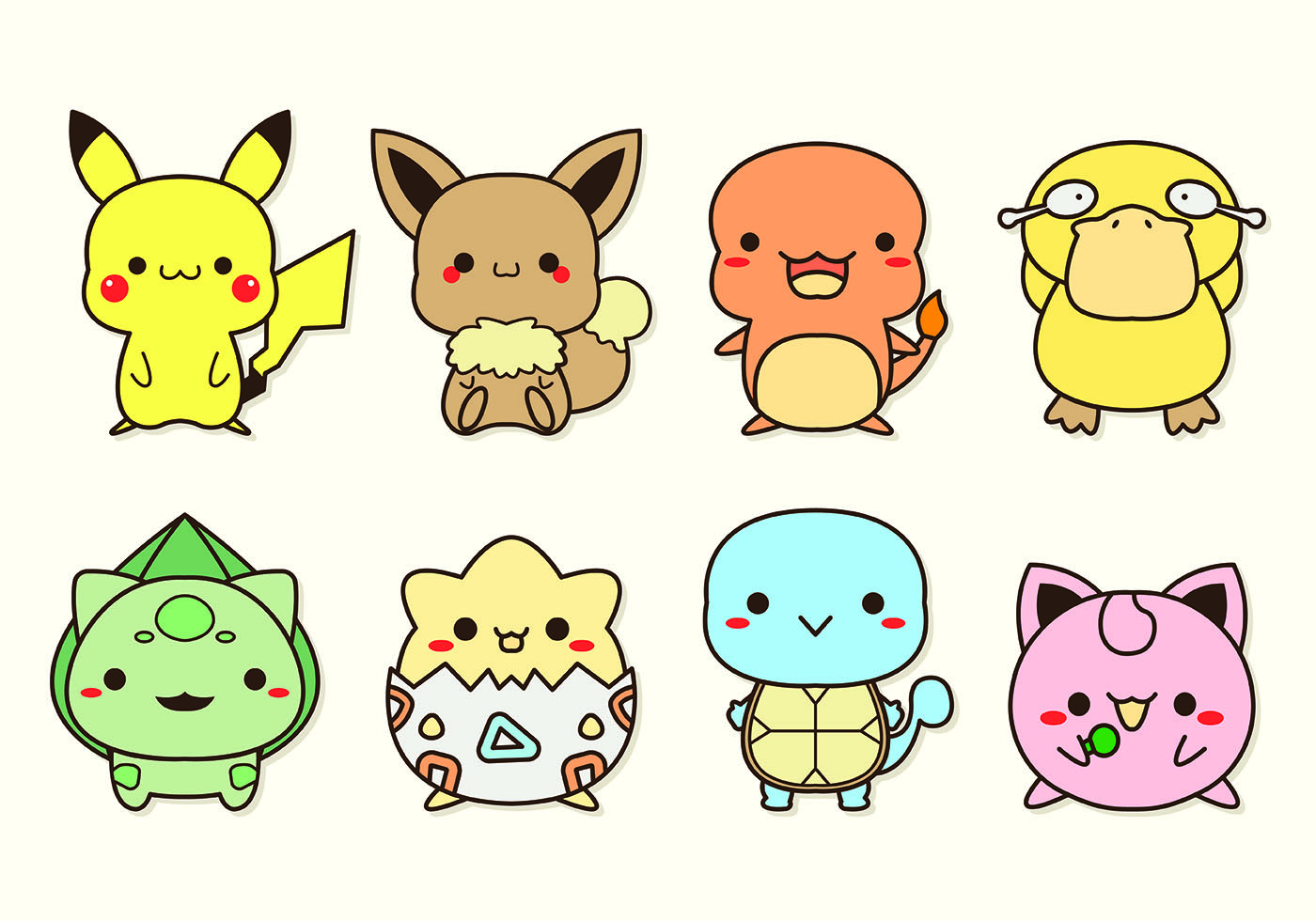 Cute Pokemon Vector Art, Icons, and Graphics for Free Download