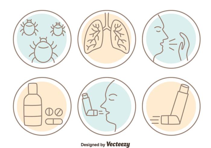 Asthma Icon Vectors