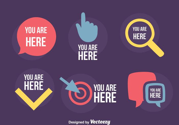 You Are Here Sign Vector