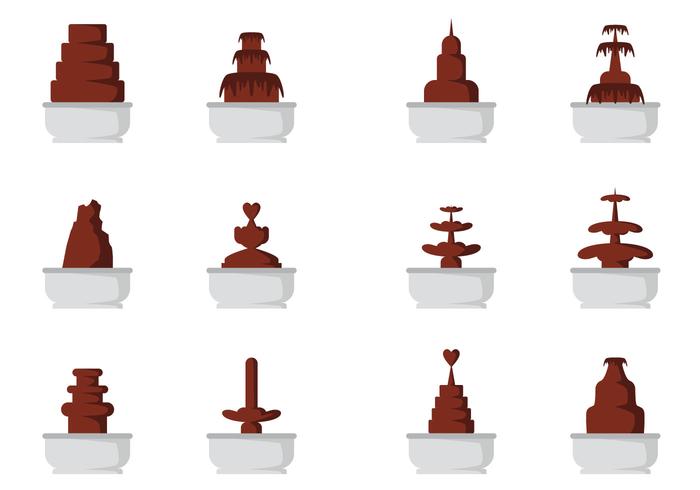 Set Of Chocolate Icon Vectors Set Of Chocolate Icon Vectors