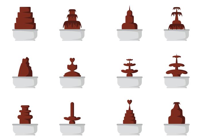 Set Of Chocolate Icon Vectors