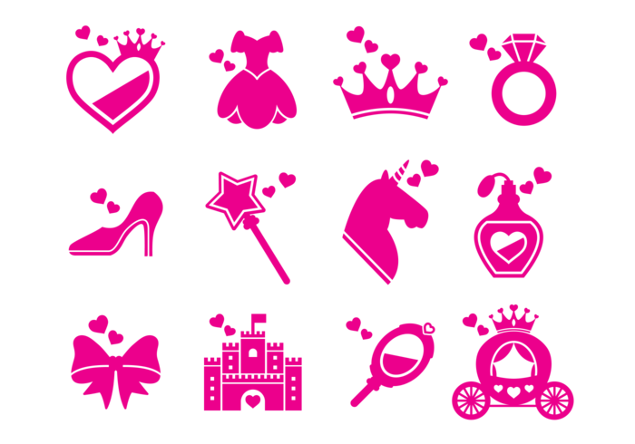 Princesa Icons Vector