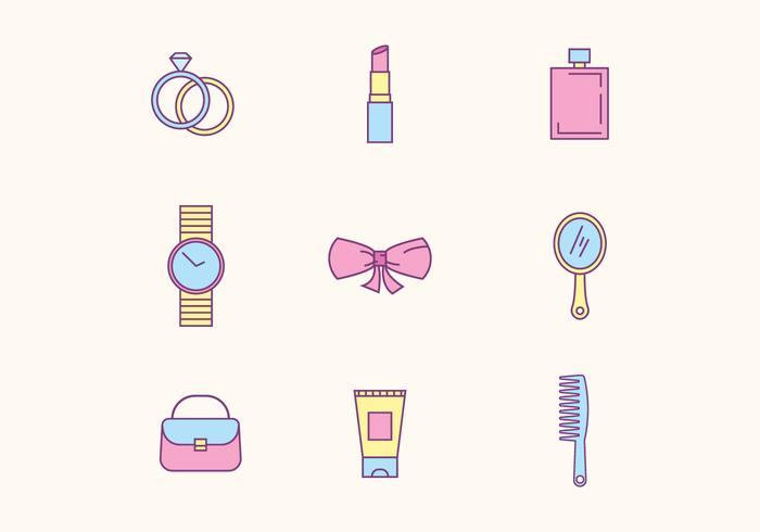 Women Beauty Icons vector