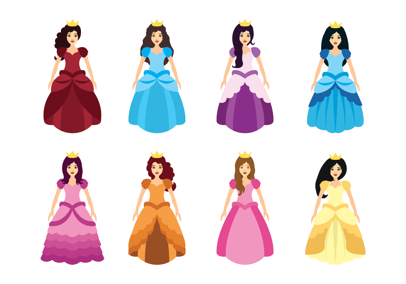 Princess Gown Vector Art, Icons, and Graphics for Free Download